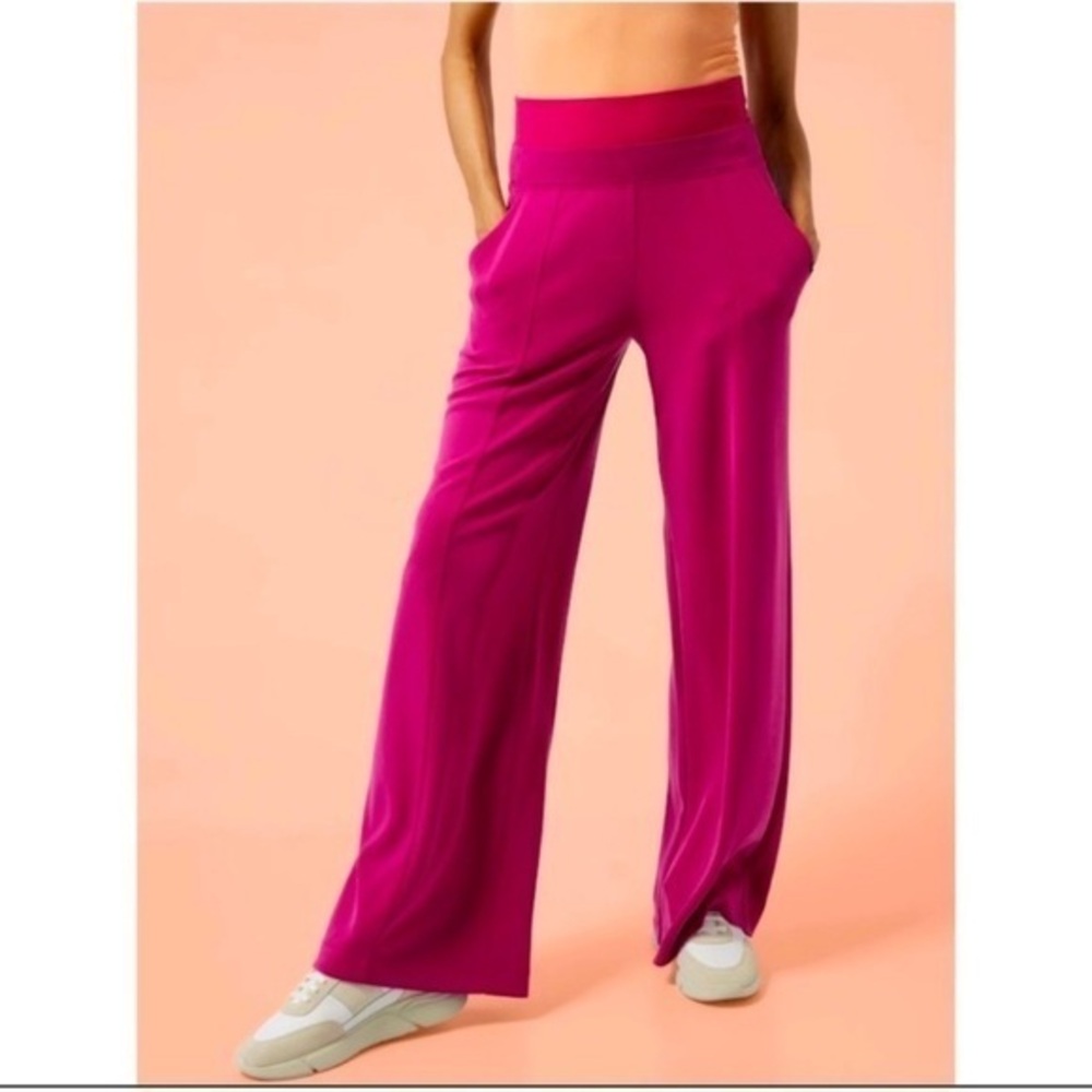 Athleta Alecia Keys Wide Leg Pants Raspberry Fuchsia Medium